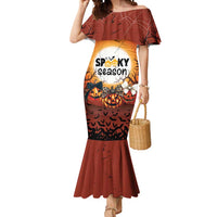 Coquette Pumpkin Halloween Mermaid Dress It's Spooky Season LT05 - Wonder Print Shop