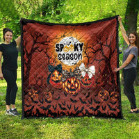 Coquette Pumpkin Halloween Quilt It's Spooky Season LT05 - Wonder Print Shop
