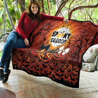 Coquette Pumpkin Halloween Quilt It's Spooky Season LT05 - Wonder Print Shop