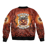 Coquette Pumpkin Halloween Sleeve Zip Bomber Jacket It's Spooky Season LT05 - Wonder Print Shop