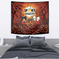 Coquette Pumpkin Halloween Tapestry It's Spooky Season LT05 - Wonder Print Shop