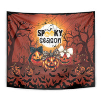 Coquette Pumpkin Halloween Tapestry It's Spooky Season LT05 - Wonder Print Shop