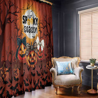 Coquette Pumpkin Halloween Window Curtain It's Spooky Season LT05 - Wonder Print Shop