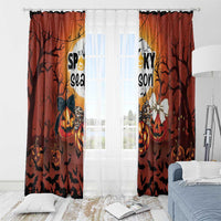 Coquette Pumpkin Halloween Window Curtain It's Spooky Season LT05 - Wonder Print Shop