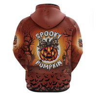 Coquette Pumpkin Halloween Zip Hoodie It's Spooky Season LT05 - Wonder Print Shop