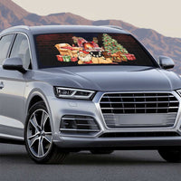 Funny Christmas Auto Sun Shade Naughty Santa Im Laying On Your Present - Wonder Print Shop