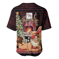 Funny Christmas Baseball Jersey Naughty Santa Im Laying On Your Present - Wonder Print Shop