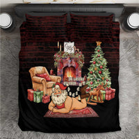 Funny Christmas Bedding Set Naughty Santa Im Laying On Your Present - Wonder Print Shop
