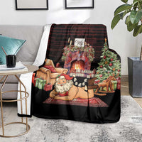 Funny Christmas Blanket Naughty Santa Im Laying On Your Present - Wonder Print Shop