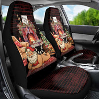 Funny Christmas Car Seat Cover Naughty Santa Im Laying On Your Present - Wonder Print Shop
