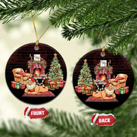 Funny Christmas Ceramic Ornament Naughty Santa Im Laying On Your Present - Wonder Print Shop