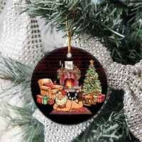 Funny Christmas Ceramic Ornament Naughty Santa Im Laying On Your Present - Wonder Print Shop