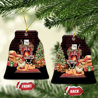 Funny Christmas Ceramic Ornament Naughty Santa Im Laying On Your Present - Wonder Print Shop