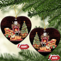 Funny Christmas Ceramic Ornament Naughty Santa Im Laying On Your Present - Wonder Print Shop