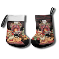 Funny Christmas Stocking Naughty Santa Im Laying On Your Present - Wonder Print Shop