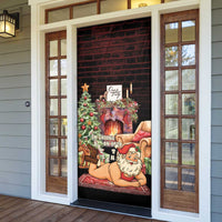 Funny Christmas Door Cover Naughty Santa Im Laying On Your Present - Wonder Print Shop