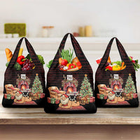 Funny Christmas Grocery Bag Naughty Santa Im Laying On Your Present - Wonder Print Shop
