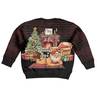 Funny Christmas Kid Ugly Christmas Sweater Naughty Santa Im Laying On Your Present - Wonder Print Shop