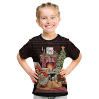 Funny Christmas Kid T Shirt Naughty Santa Im Laying On Your Present - Wonder Print Shop