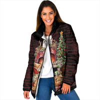 Funny Christmas Padded Jacket Naughty Santa Im Laying On Your Present - Wonder Print Shop