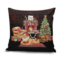 Funny Christmas Pillow Cover Naughty Santa Im Laying On Your Present - Wonder Print Shop