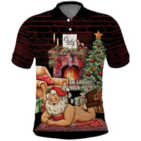 Funny Christmas Polo Shirt Naughty Santa Im Laying On Your Present - Wonder Print Shop