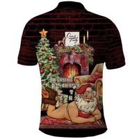 Funny Christmas Polo Shirt Naughty Santa Im Laying On Your Present - Wonder Print Shop