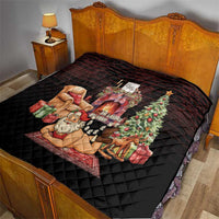 Funny Christmas Quilt Naughty Santa Im Laying On Your Present - Wonder Print Shop