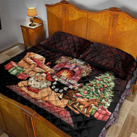 Funny Christmas Quilt Bed Set Naughty Santa Im Laying On Your Present - Wonder Print Shop