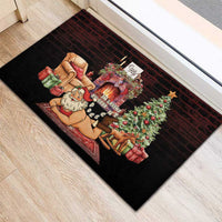 Funny Christmas Rubber Doormat Naughty Santa Im Laying On Your Present - Wonder Print Shop