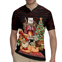 Funny Christmas Rugby Jersey Naughty Santa Im Laying On Your Present - Wonder Print Shop