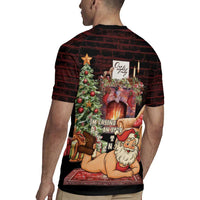 Funny Christmas Rugby Jersey Naughty Santa Im Laying On Your Present - Wonder Print Shop