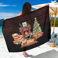 Funny Christmas Sarong Naughty Santa Im Laying On Your Present - Wonder Print Shop