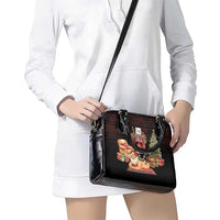 Funny Christmas Shoulder Handbag Naughty Santa Im Laying On Your Present - Wonder Print Shop