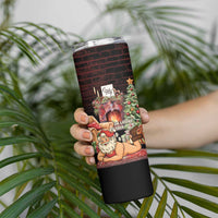 Funny Christmas Skinny Tumbler Naughty Santa Im Laying On Your Present - Wonder Print Shop