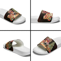 Funny Christmas Slide Sandals Naughty Santa Im Laying On Your Present - Wonder Print Shop