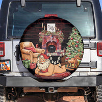 Funny Christmas Spare Tire Cover Naughty Santa Im Laying On Your Present - Wonder Print Shop