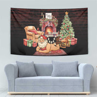 Funny Christmas Tapestry Naughty Santa Im Laying On Your Present - Wonder Print Shop