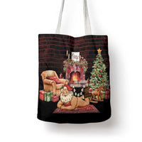 Funny Christmas Tote Bag Naughty Santa Im Laying On Your Present - Wonder Print Shop