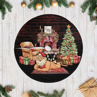 Funny Christmas Tree Skirt Naughty Santa Im Laying On Your Present - Wonder Print Shop