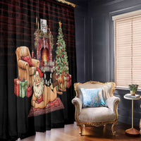 Funny Christmas Window Curtain Naughty Santa Im Laying On Your Present - Wonder Print Shop