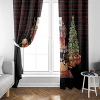 Funny Christmas Window Curtain Naughty Santa Im Laying On Your Present - Wonder Print Shop