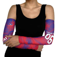 Custom Les Grenadiers Haiti Football Arm Sleeves Tropical Vibes - Wonder Print Shop