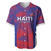 Custom Les Grenadiers Haiti Football Baseball Jersey Tropical Vibes - Wonder Print Shop