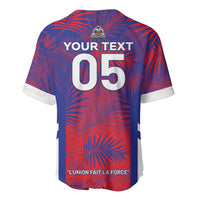 Custom Les Grenadiers Haiti Football Baseball Jersey Tropical Vibes - Wonder Print Shop