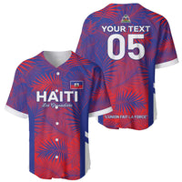Custom Les Grenadiers Haiti Football Baseball Jersey Tropical Vibes - Wonder Print Shop