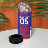 Custom Les Grenadiers Haiti Football 4 in 1 Can Cooler Tumbler Tropical Vibes - Wonder Print Shop