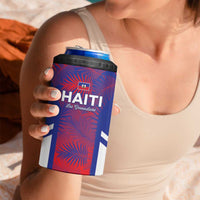 Custom Les Grenadiers Haiti Football 4 in 1 Can Cooler Tumbler Tropical Vibes - Wonder Print Shop