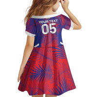 Custom Les Grenadiers Haiti Football Family Matching Long Sleeve Bodycon Dress and Hawaiian Shirt Tropical Vibes - Wonder Print Shop