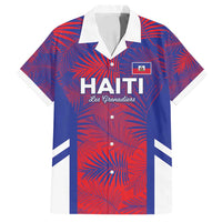 Custom Les Grenadiers Haiti Football Family Matching Off Shoulder Short Dress and Hawaiian Shirt Tropical Vibes - Wonder Print Shop